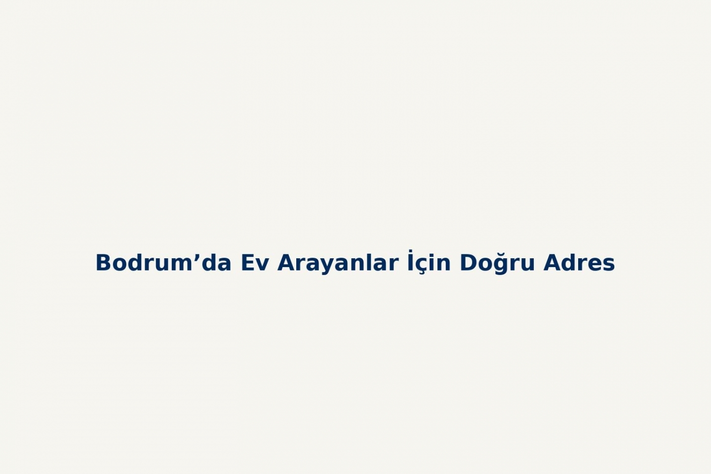 Turnkey Property Bodrum