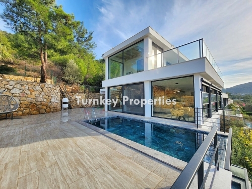Bodrum Torba'da Satılık Lüks Müstakil Villa, Eşsiz Deniz Manzarası ve Özel Havuzlu