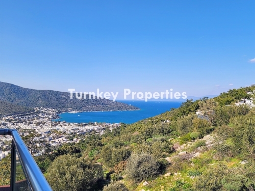 Bodrum, Torba Mahallesi Deniz Manzaralı, Bahçeli Satılık Villa | 3+2, 300m2 Bahçe, Köşe Konum
