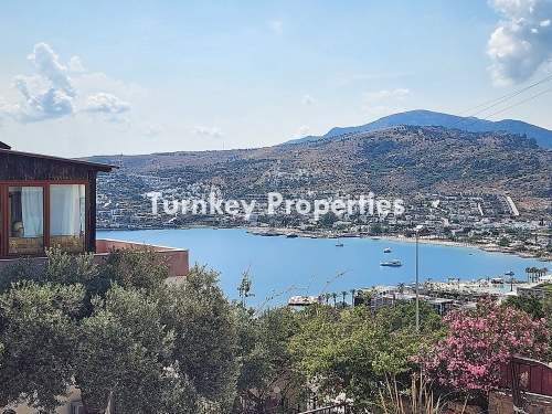 Yalikent Gundogan Villa for Sale | Garden and Panoramic Sea View | Near Baia Hotel Bodrum