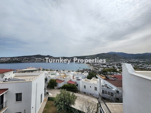 Sea View Duplex Villa For Sale in Gundogan - Unique Location, 2+1, Within a Secured Complex, Walking Distance to the Sea