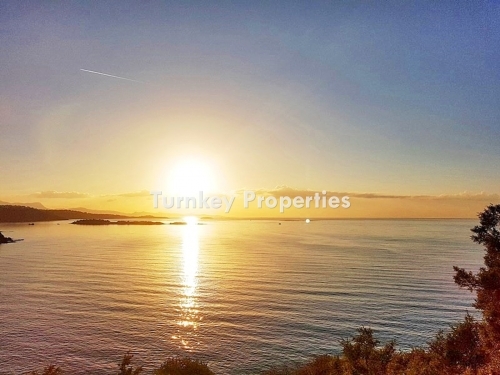 For Sale in Guvercinlik, Sea View Independent Furnished House - Investment and Living Opportunity, Beachfront Site!
