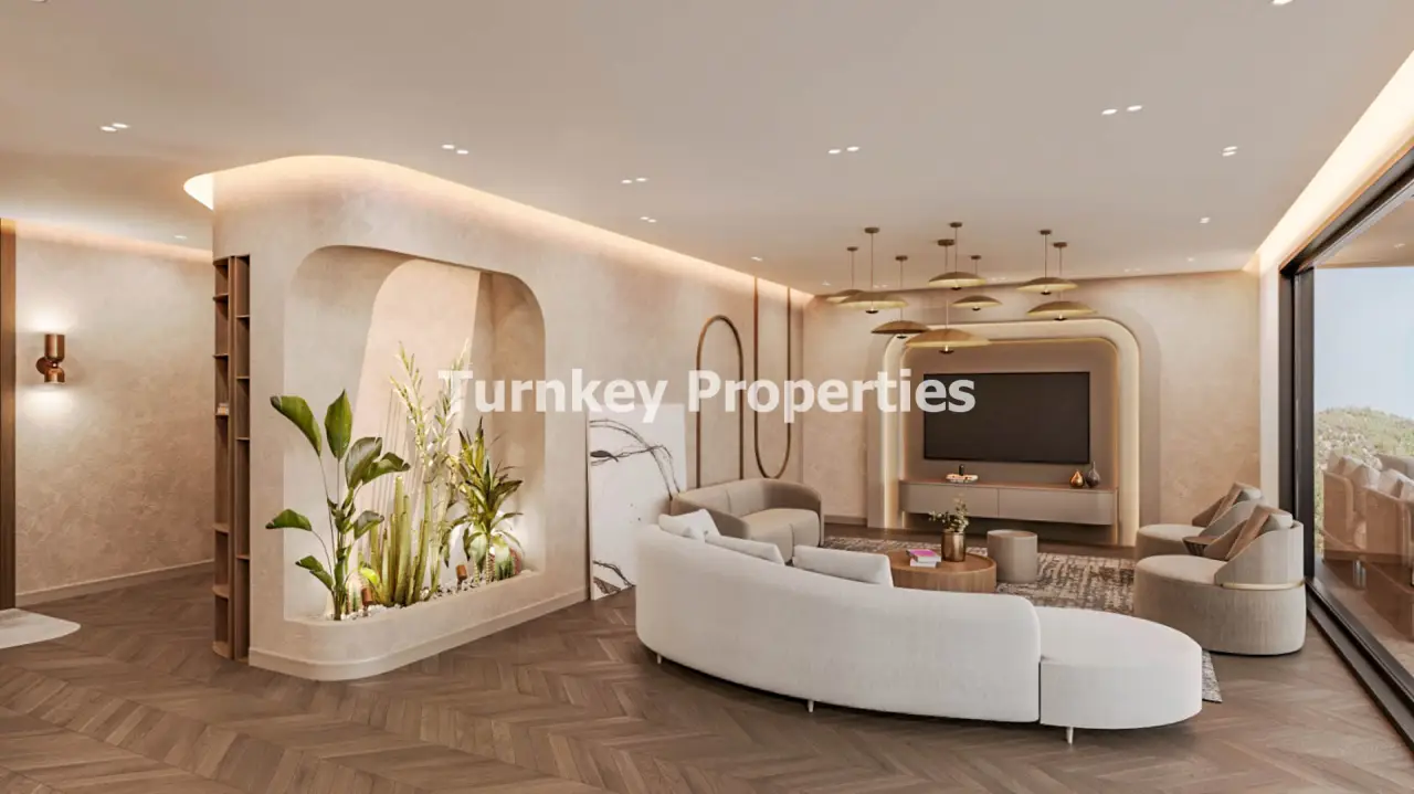 Villa moderne à vendre à Konacik Bodrum avec terrasses et vue mer — 3